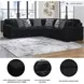 Midnight Madness Onyx Black 3 Piece Sectional