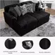 Midnight Madness Onyx Black Super Chaise