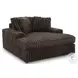 Midnight Madness Chocolate Brown Oversized Chaise