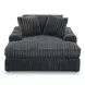 Midnight Madness Gunmetal Oversized Chaise