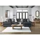 Midnight Madness Gunmetal 3 Piece Double Chaise Sectional with Armless Loveseat