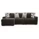 Midnight Madness Chocolate 3 Piece Modular Sectional with LAF Corner Chaise