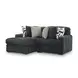 Midnight Madness Gunmetal Sectional
