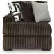 Midnight Madness Chocolate 6 Piece Modular Sectional and Chaise with Pillows