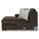 Midnight Madness Chocolate Brown 4 Piece Sectional with LAF Chaise