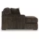 Midnight Madness Chocolate 6 Piece Modular Sectional and Chaise with Pillows