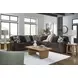 Midnight Madness Chocolate 5 Piece Modular Sectional