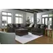 Midnight Madness Chocolate 6 Piece Modular Sectional and Chaise with Pillows