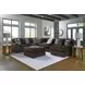 Midnight Madness Chocolate 6 Piece Modular Sectional and Chaise with Pillows