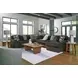 Midnight Madness Chocolate 6 Piece Modular Sectional and Chaise with Pillows
