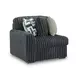 Midnight Madness Gunmetal 3 Piece Sectional with Chaise
