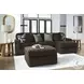 Midnight Madness Chocolate Brown 2 Piece Sectional Sofa with RAF Chaise