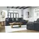 Midnight Madness Gunmetal 3 Piece Sectional with Chaise