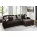 Midnight Madness Chocolate Brown 2 Piece Sectional Sofa with RAF Chaise