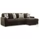 Midnight Madness Chocolate Brown 2 Piece Sectional Sofa with RAF Chaise