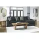 Midnight Madness Gunmetal 3 Piece Sectional with Chaise