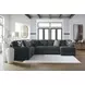 Midnight Madness Gunmetal 4 Piece Chaise Sectional