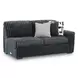 Midnight Madness Gunmetal 2 Piece Sectional Sofa Chaise