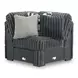 Midnight Madness Gunmetal 5 Piece Chaise Sectional