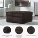 Midnight Madness Chocolate Brown Oversized Accent Ottoman