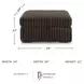 Midnight Madness Chocolate Brown Oversized Accent Ottoman