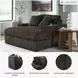 Midnight Madness Chocolate Brown Oversized Chaise
