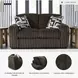 Midnight Madness Chocolate 72" Loveseat