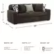 Midnight Madness Chocolate 98" Sofa