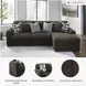 Midnight Madness Chocolate Brown 2 Piece Sectional Sofa with RAF Chaise