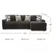 Midnight Madness Chocolate Brown 2 Piece Sectional Sofa with RAF Chaise