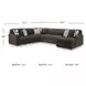 Midnight Madness Chocolate Brown 4 Piece Sectional with RAF Chaise