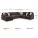 Midnight Madness Chocolate Brown 4 Piece Sectional with LAF Chaise