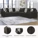 Midnight Madness Chocolate Brown 3 Piece Sectional