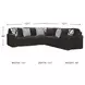 Midnight Madness Chocolate Brown 3 Piece Sectional