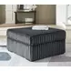Midnight Madness Gunmetal Oversized Accent Ottoman