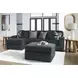 Midnight Madness Gunmetal 2 Piece Sectional Sofa Chaise