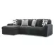 Midnight Madness Gunmetal 2 Piece Sectional Sofa Chaise