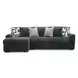 Midnight Madness Gunmetal 2 Piece Sectional Sofa Chaise