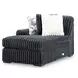 Midnight Madness Gunmetal 3 Piece Double Chaise Sectional