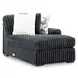 Midnight Madness Gunmetal 3 Piece Double Chaise Sectional