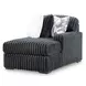Midnight Madness Gunmetal 3 Piece Double Chaise Sectional