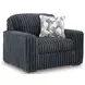 Midnight Madness Gunmetal Oversized Chair
