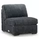 Midnight Madness Gunmetal 3 Piece Double Chaise Sectional