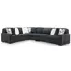 Midnight Madness Gunmetal 4 Piece Sectional