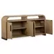 Tristan Swiss Coffee 4 Door Glass Top Sideboard
