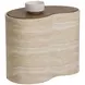 Ishiko Light Brown and Warm Brown Free Form Small Concrete Top Outdoor Cocktail Table