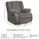 Tulen Gray Rocker Recliner