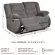 Tulen Gray 63" Reclining Loveseat