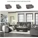 Tulen Gray 87" Reclining Sofa