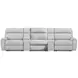 Grafton Pike Ash 5 Piece Modular Reclining Sectional with Storage Consoles and USB Charging